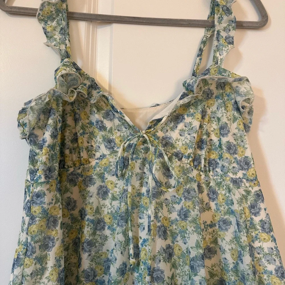 Wild Fable Floral Ruffle Dress Size Medium NWT ✨ - Picture 4 of 7